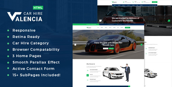 Valencia - Limousine / Transport / Car Hire Template