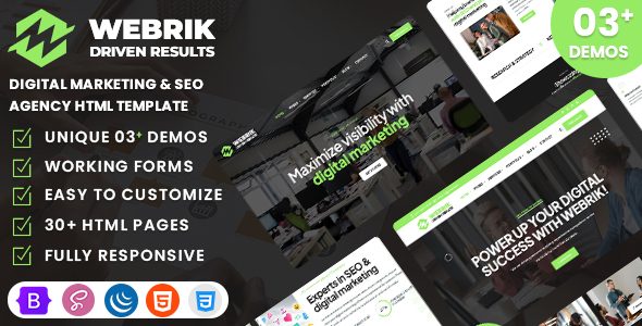 Webrik - Digital Marketing & SEO Agency HTML Template