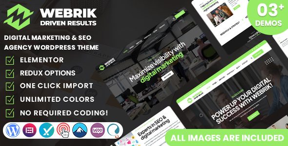 Webrik - Digital Marketing & SEO Agency WordPress Theme