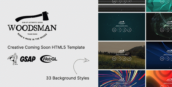 Woodsman - Creative Coming Soon HTML5 Template