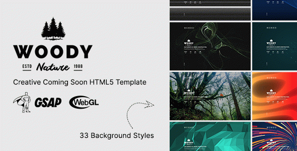 Woody - Creative Coming Soon HTML5 Template