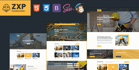 ZXP - Construction HTML Template
